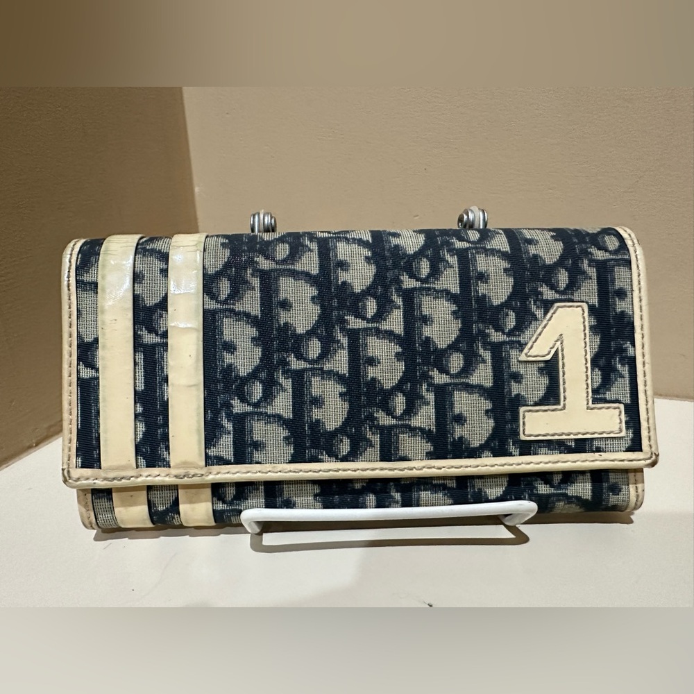 Christian Dior Trotter No 1 Blue Long Wallet